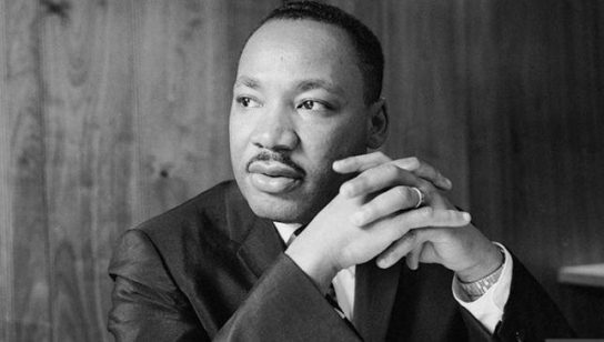 B/W image of Martin Luther King Jr.