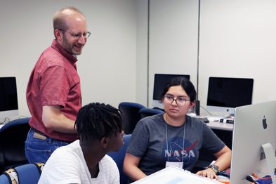 Dave Musicant teaches high school students in the Summer Computer Science Institute.