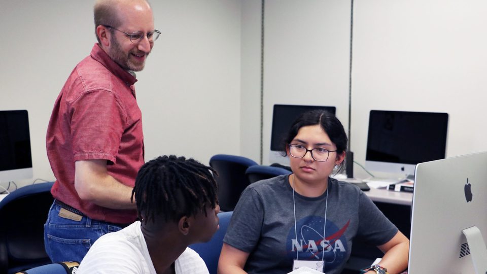 Dave Musicant teaches high school students in the Summer Computer Science Institute.