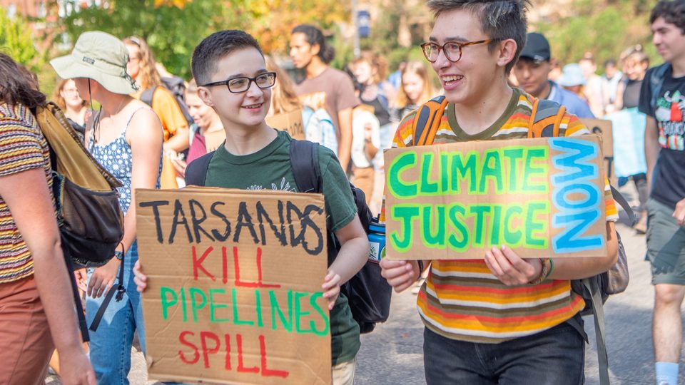 Carls participate in the Youth Climate Strike on Sept. 20, 2019.