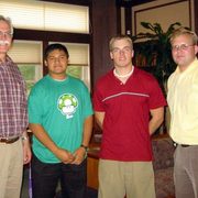 Minnesota Rep. Ray Cox, Hector Vega '06, Andy French '04 and Rep. Doug Stang
