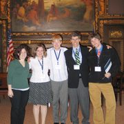 Carleton Students at 2007 Day at the Capitol (L to R: Carolyn Morales, Liv Killeen, Andy Navratil, Andrew Ladner, and Peter Ladner)