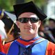 Geology department professor Clint Cowan prepares to enter the Chapel for Opening Convocation.