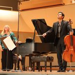 Jeff Zeigler, Kronos Quartet cellist, with Nicola Melville on piano