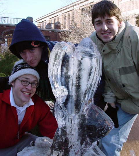 Ice sculpting contest.