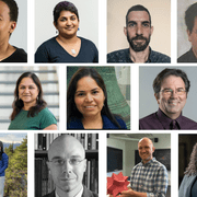 Collage of headshots of 13 professors promoted in 2022