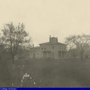 Sepia photo of Seccombe House in its original location.
