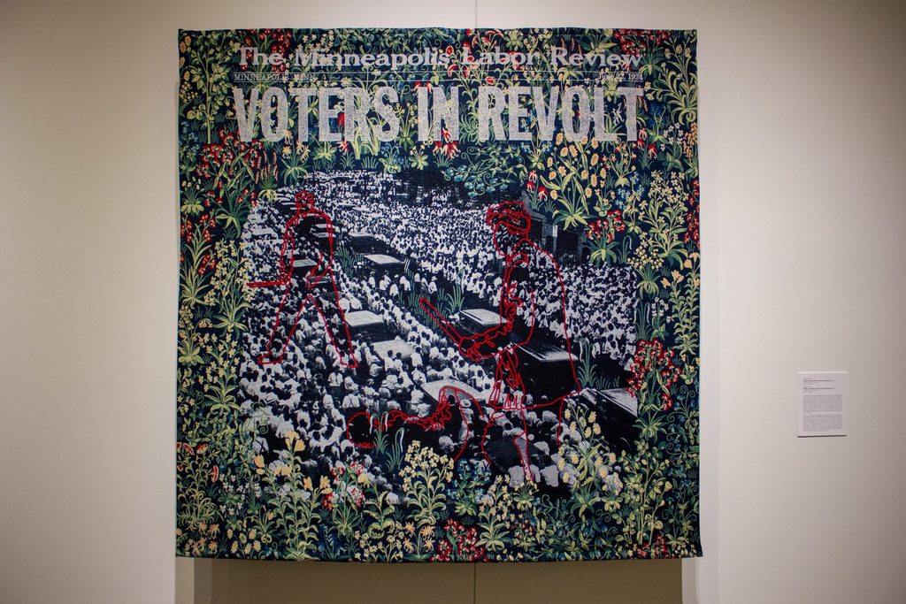 Tapestry by Brooks Turner titled Voters in Revolt