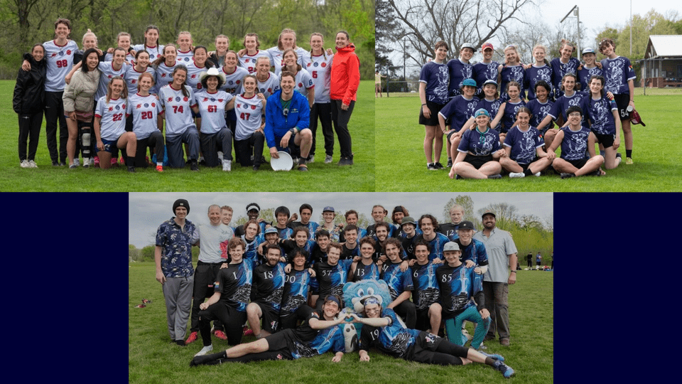 Collage of team photos of Syzygy, Eclipse, and CHOP, on a dark blue background.