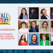 Graphic with a collage of student photos reading, 