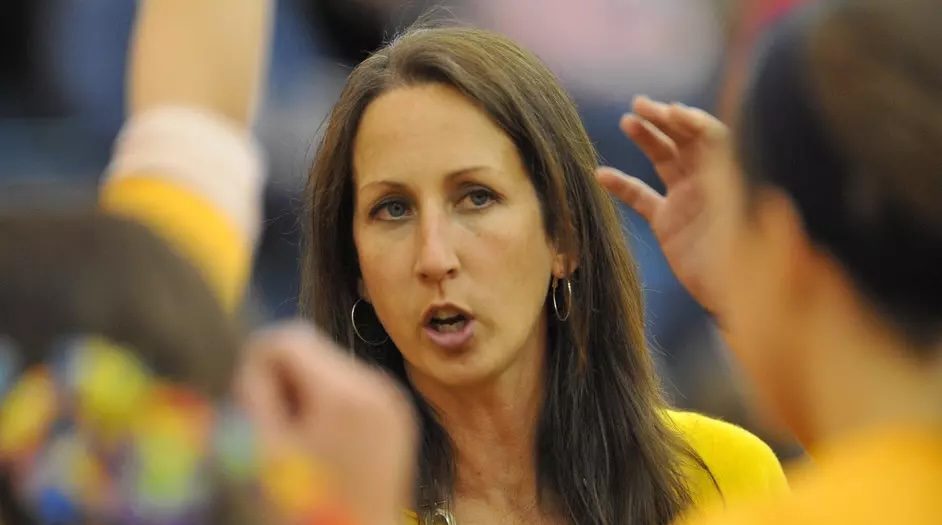 Heidi Jaynes, in the midst of coaching.