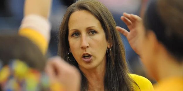 Heidi Jaynes, in the midst of coaching.
