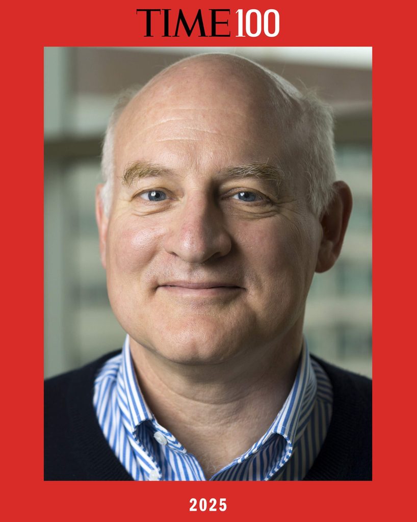 Headshot of Wesley Sundquist in a classic red-and-black TIME 100 frame.