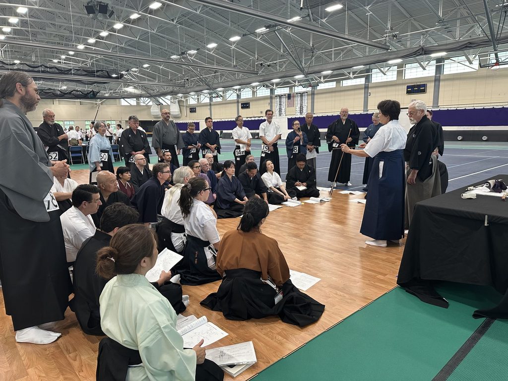 Kyudo instructor giving a lecture