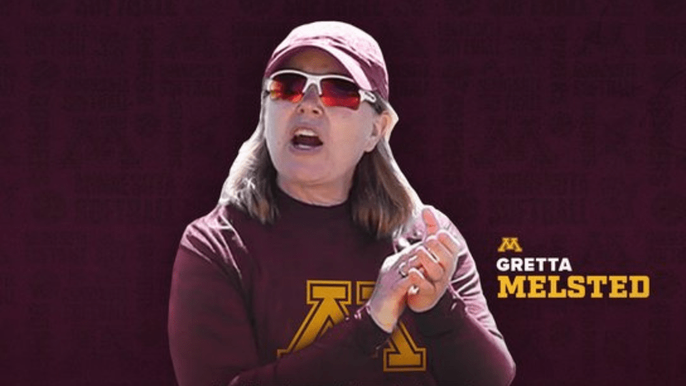 Gretta Melsted ’98 next to text that reads, 
