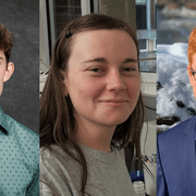 Collage of three student headshots.