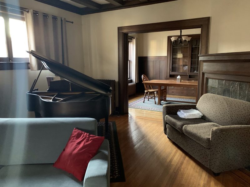 Rice House Living Room and Piano