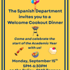 Spanish Department Welcome Cookout