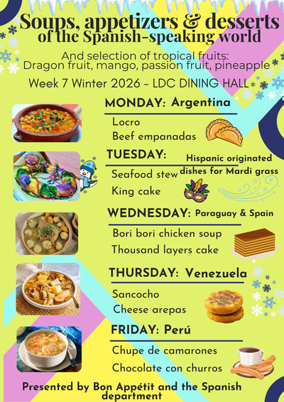 Flyer for Hispanic foods week