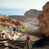 Enjoying some shade in Upheaval Canyon.