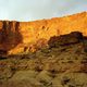The sun setting on Upheaval Canyon.
