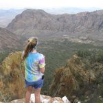Ahna looks out over Chisos Basin