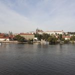 Prague skyline across the river