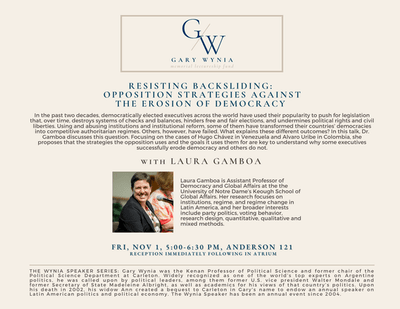 Wynia Lecture event poster for Laura Gamboa's lecture.