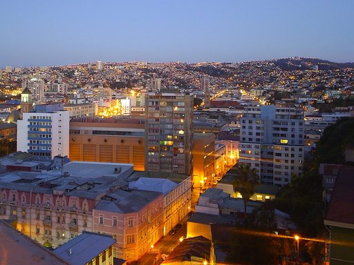 aerial view of chile streets