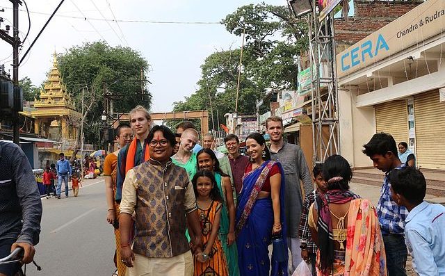 Participants explore the neighborhood