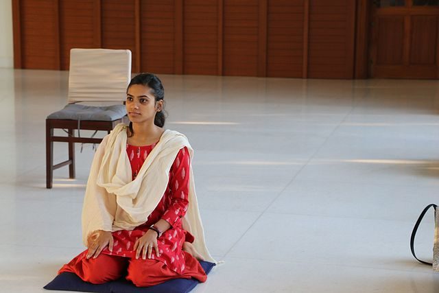 A student in meditation