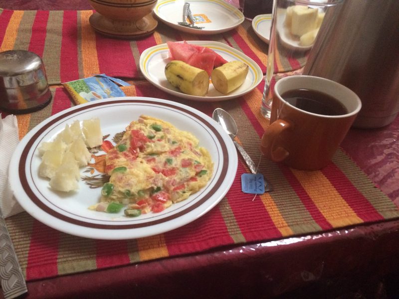 A typical Tanzanian breakfast