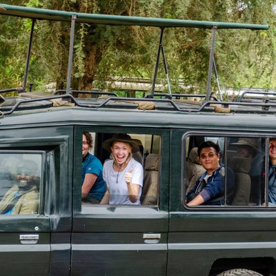 Students get ready to embark on a day of safari!