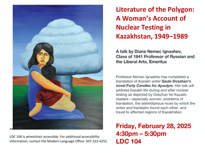 Poster for Diane Iganshev's talk