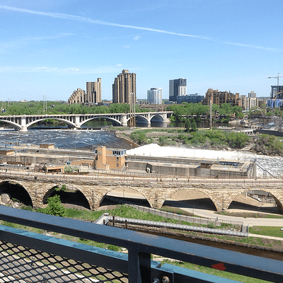 A view of the river and the clear blue sky in St. Paul during the 1955 Mini Reunion, 2019.