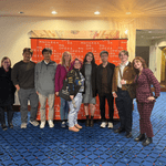French students pose at opera event