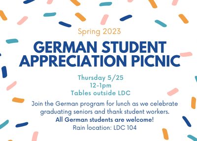 German student appreciation picnic