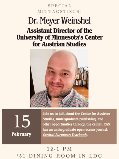 Center for Austrian Studies lunch table