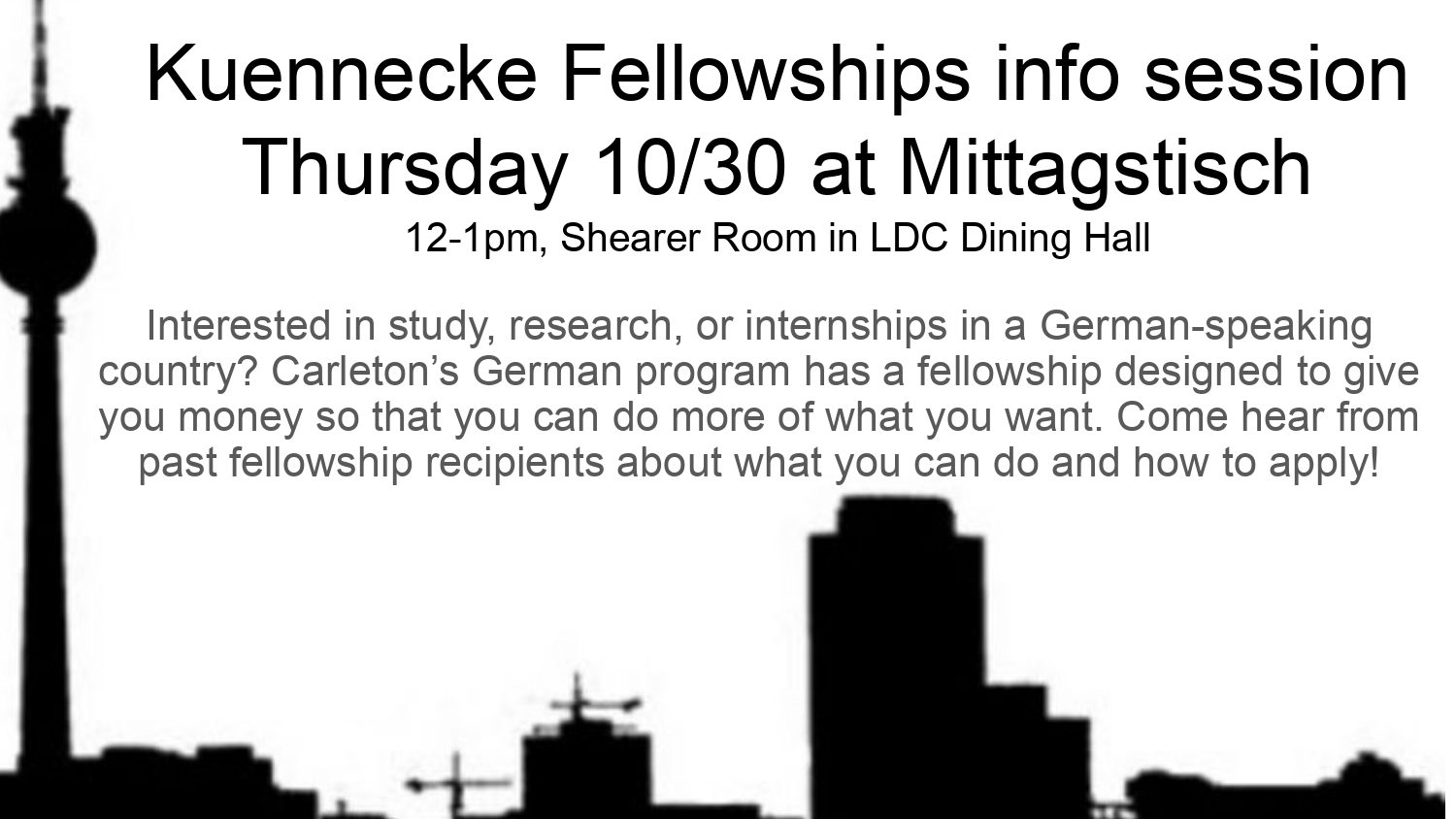 Kuennecke Fellowship Info Session Flyer