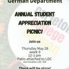 German Dpt. Student Appreciation Picnic