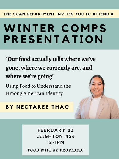 Poster for Nectaree Thao's Winter Comps Presentation.