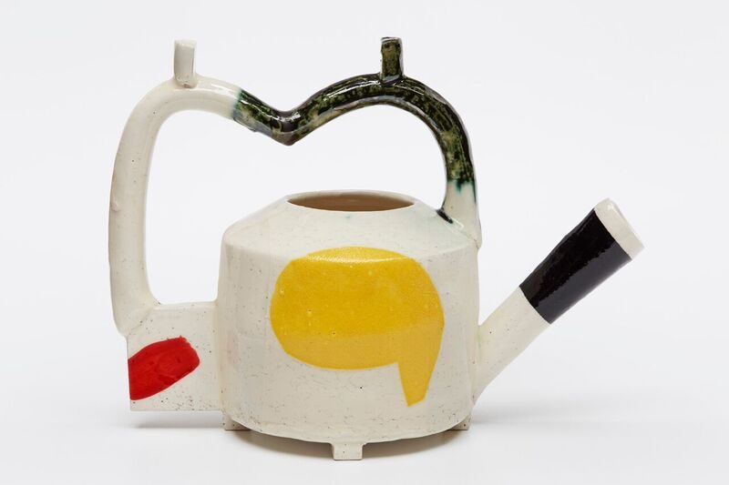 colorful ceramic teapot
