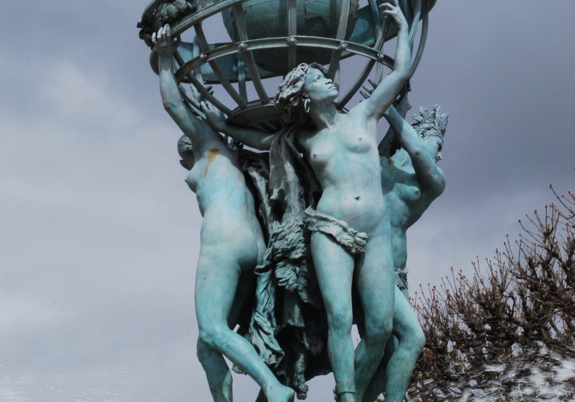 Copper Globe Fountain France