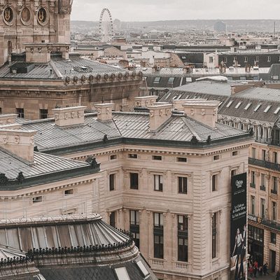 Paris city roof view