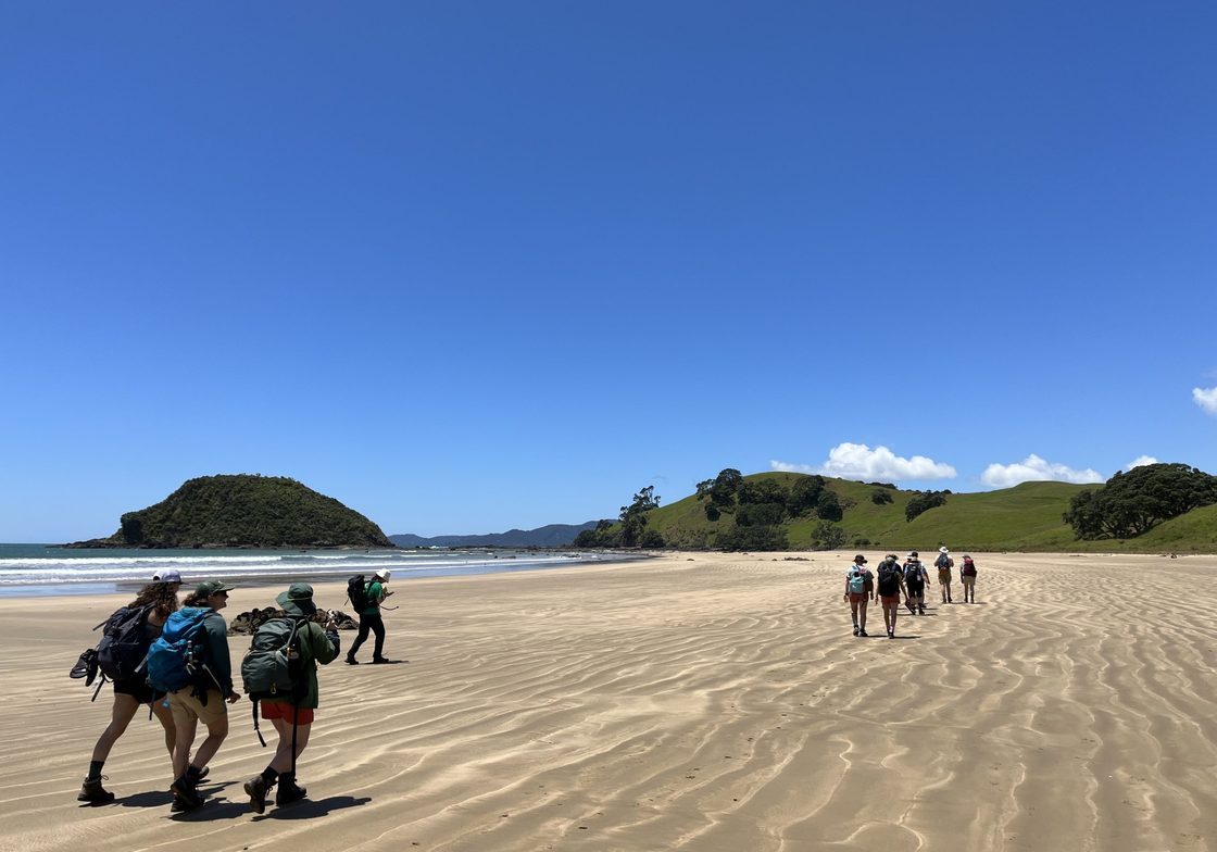 walking along ocean