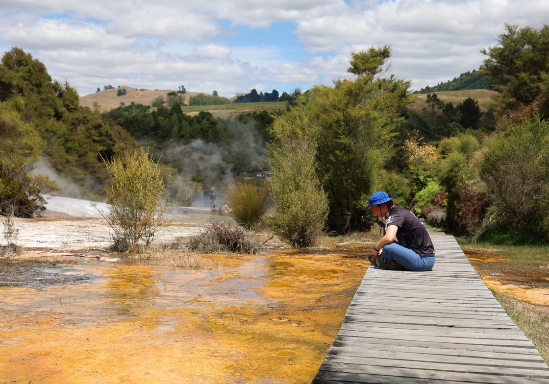 looking at brown water