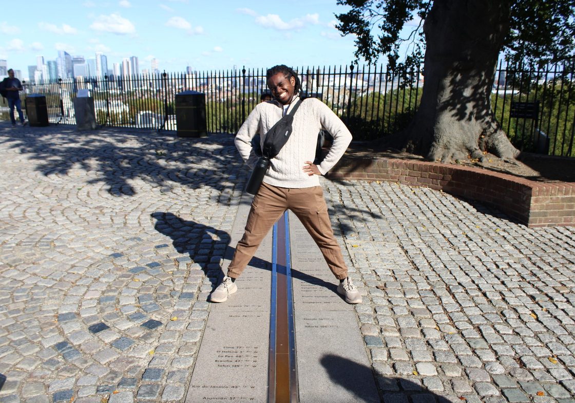 Simon at the Greenwich Observatory, with one foot on each side of the meridian.jpg