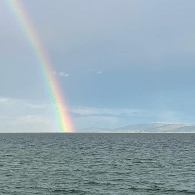 rainbow in the ocean