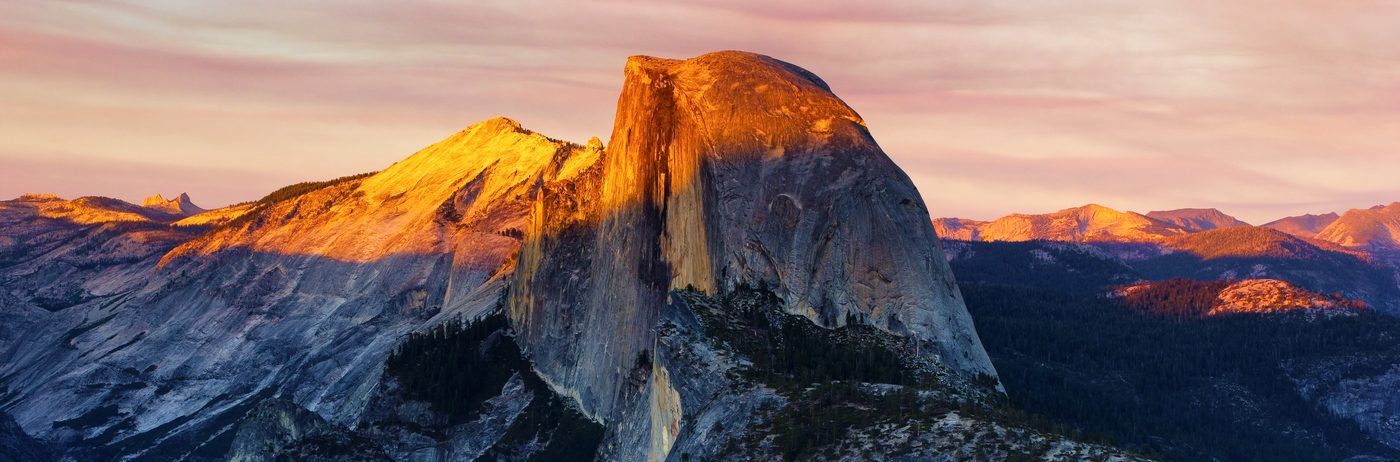 sun hits mountain peak in California