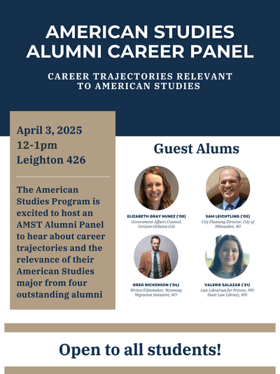 AMST alumni panel poster